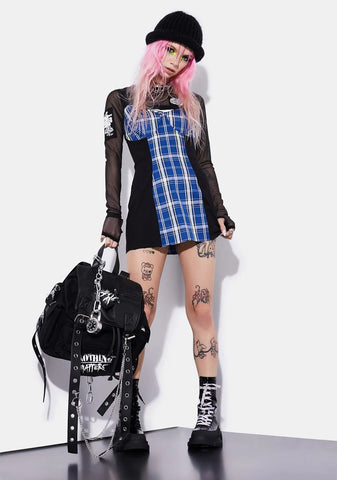 Idol Generation Plaid Corset Dress