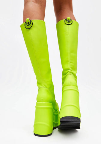 Slime Evil Intentions Wedge Knee High Boots