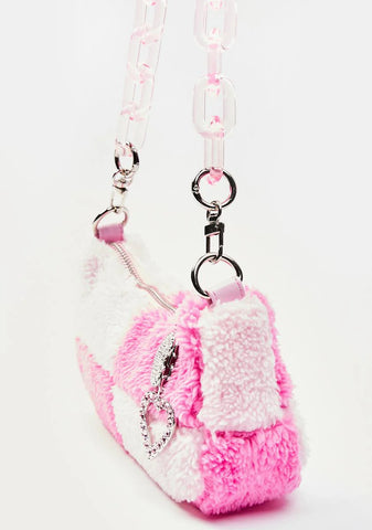 Spoil Myself Fuzzy Shoulder Bag