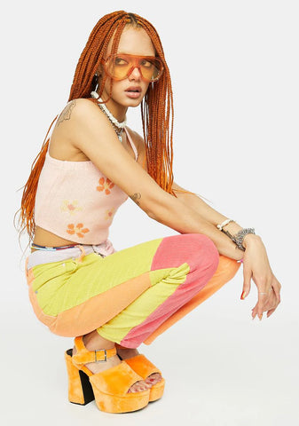 Zone Patchwork Cord Jeans