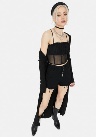 Truest Feelings Mesh Corset Tank