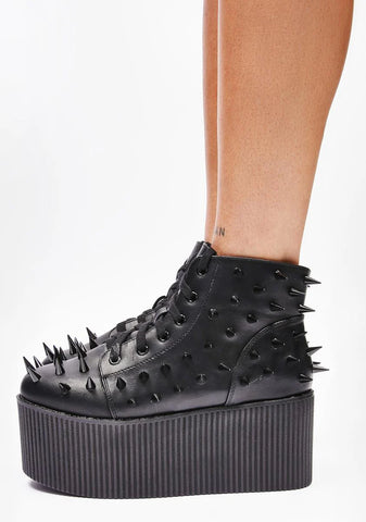 Blackout Kaos Lo Spike Platform Sneakers