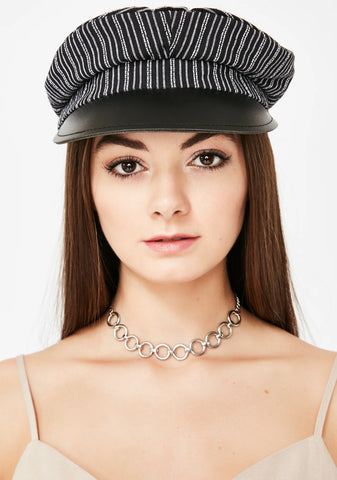 Speakeasy Striped Baker Boy Hat