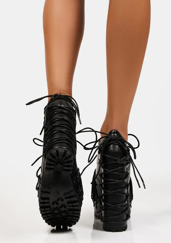 Dare To Cross Me Platform Brogues