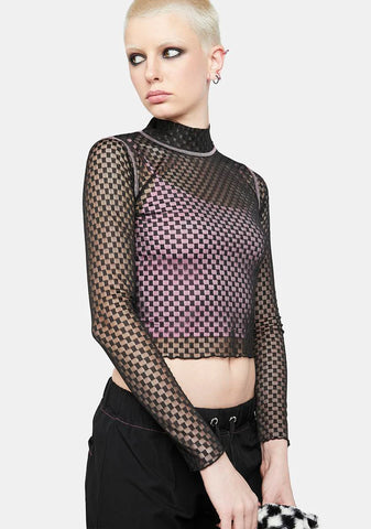Don't Know Yet Mesh Crop Top