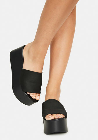 Noir U Make It Better Platform Sandals