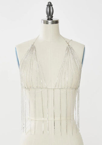 Diamond Belle Saloon Rhinestone Bra Top