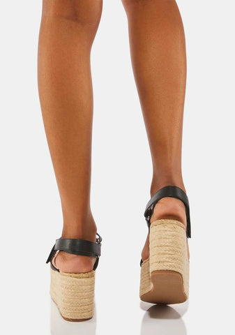 Black William Platform Sandals