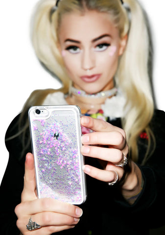 Falling Hearts Glitterfalls iPhone Case