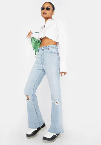 Liv Worn East Coast Crop Flare Jeans
