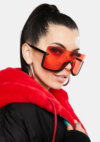 Hot Broken Promises Oversized Sunglasses