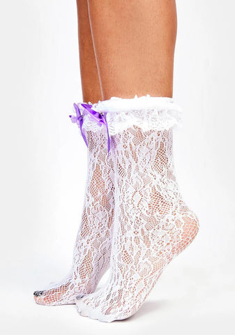Angel Hugs For Happiness Lace Socks