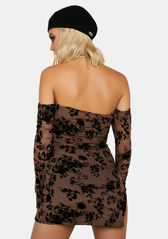 Chocolate Midnight Memories Mini Dress