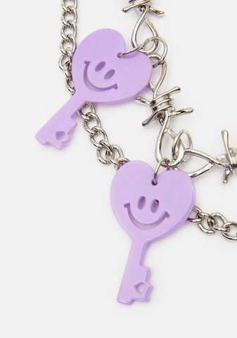 Padlocked Pretty Chain Link Necklace