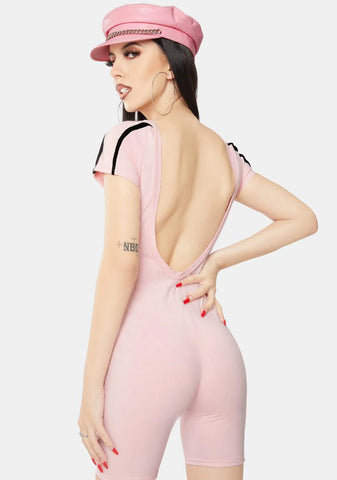 Short Sleeve Cut-Out Romper