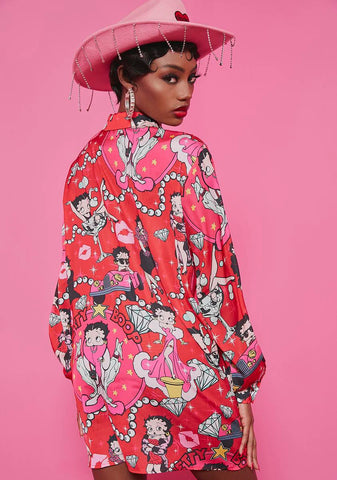 Lover Catch A Kitten Shirt Dress