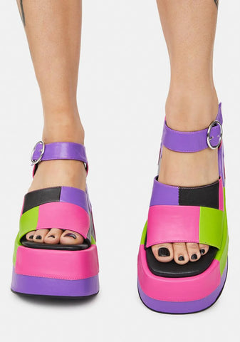 Throwback Daze Color Blocked Sandal