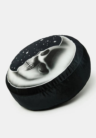 Morbid Moon Throw Pillow