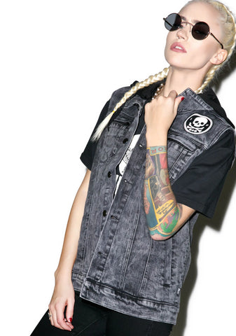 Engineered Sleeveless Trucker Vest