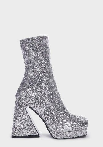 Another Love Heeled Glitter Boots