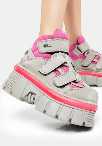 Pink/Gray M-285-C58 Ankle Boots