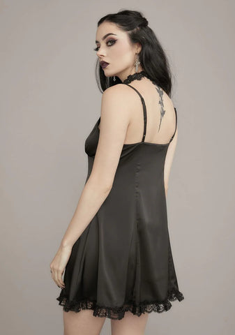 Horrible Happenings Charmeuse Mini Dress