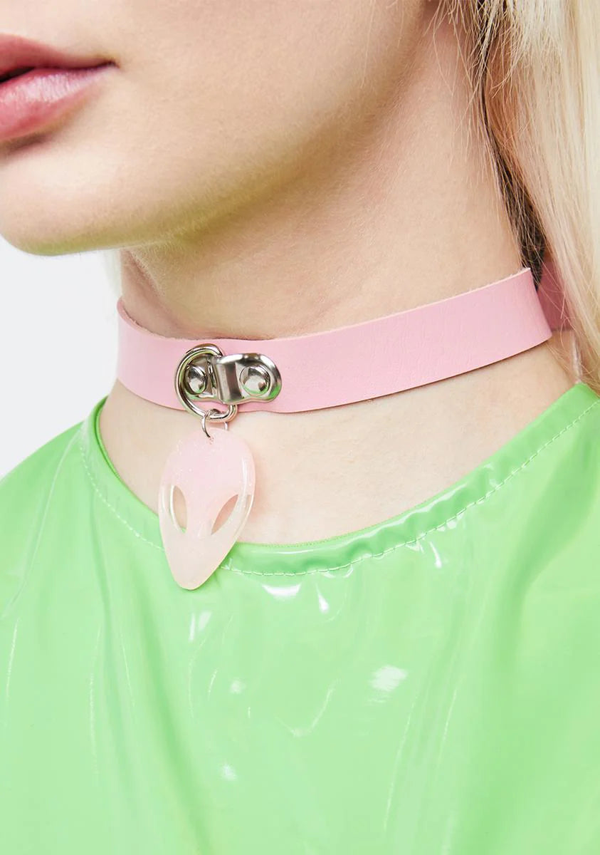 Blush Earth Is Boring Alien Choker