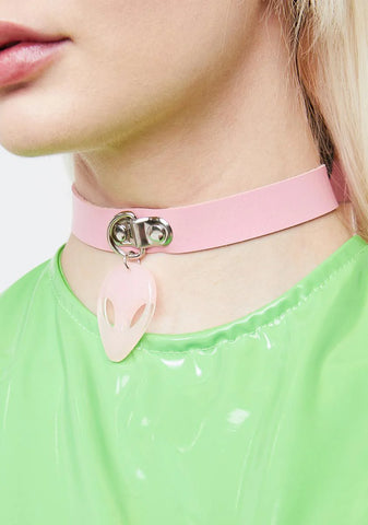 Blush Earth Is Boring Alien Choker
