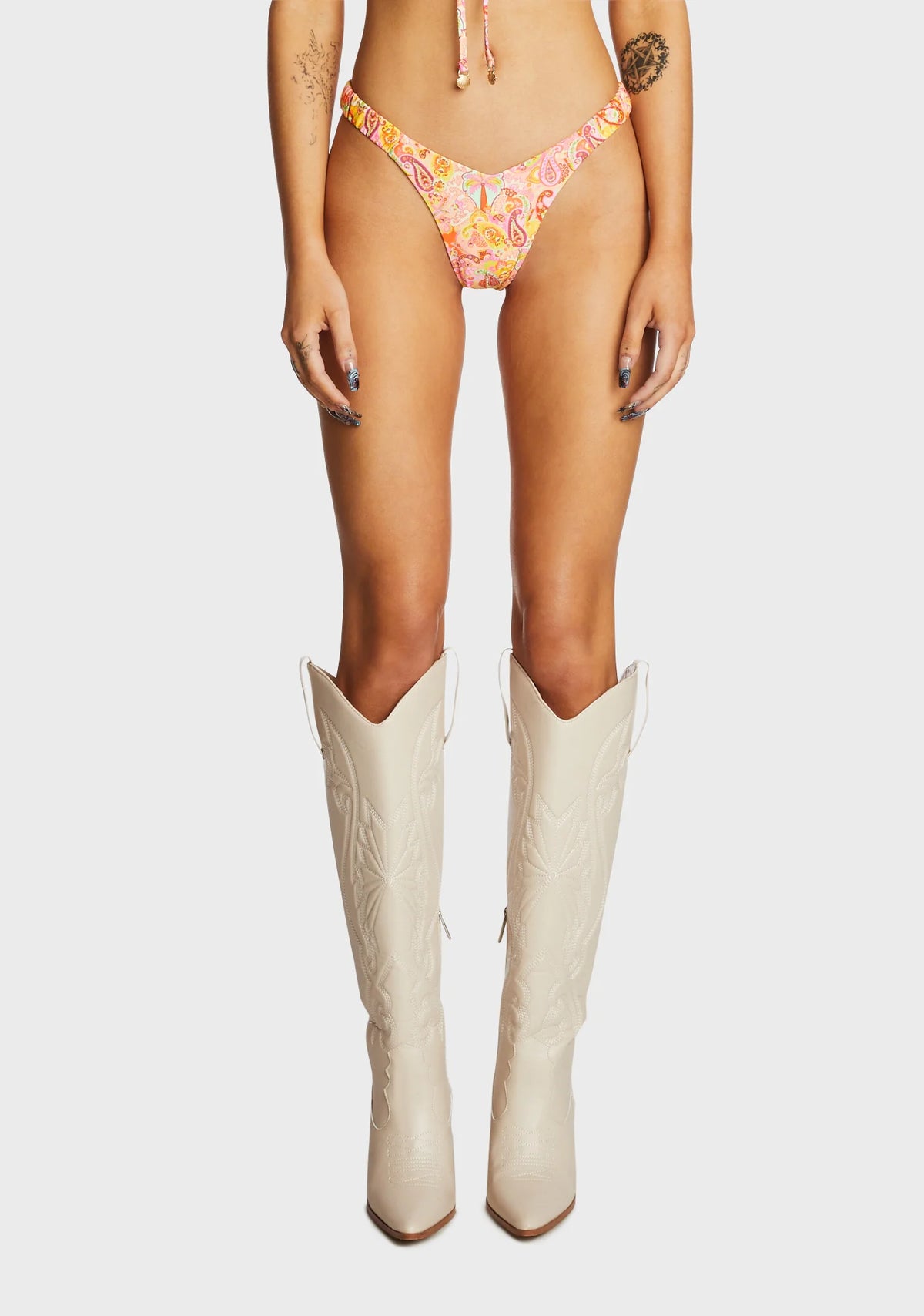 Retro Y Thong Bikini Bottom - Bahama Rama