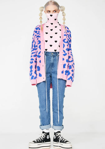 Little Hearts High Neck Top