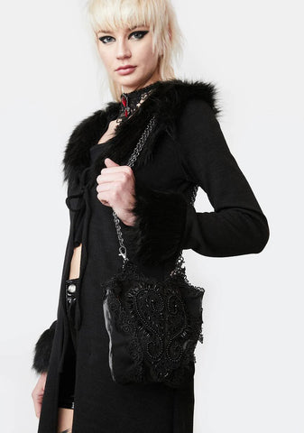 Embroidered Heart Crossbody Bag