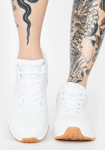 White Stand On Air Uno Sneakers