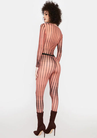 Dazzle Them Mesh Catsuit