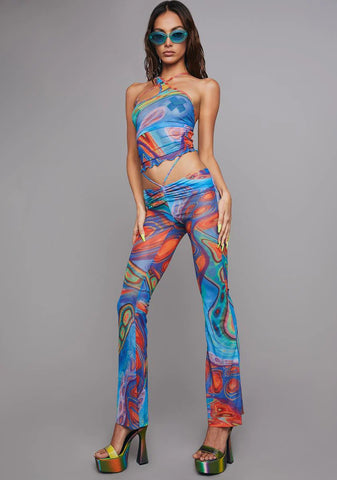 Trippy Charmer Mesh Pants Set