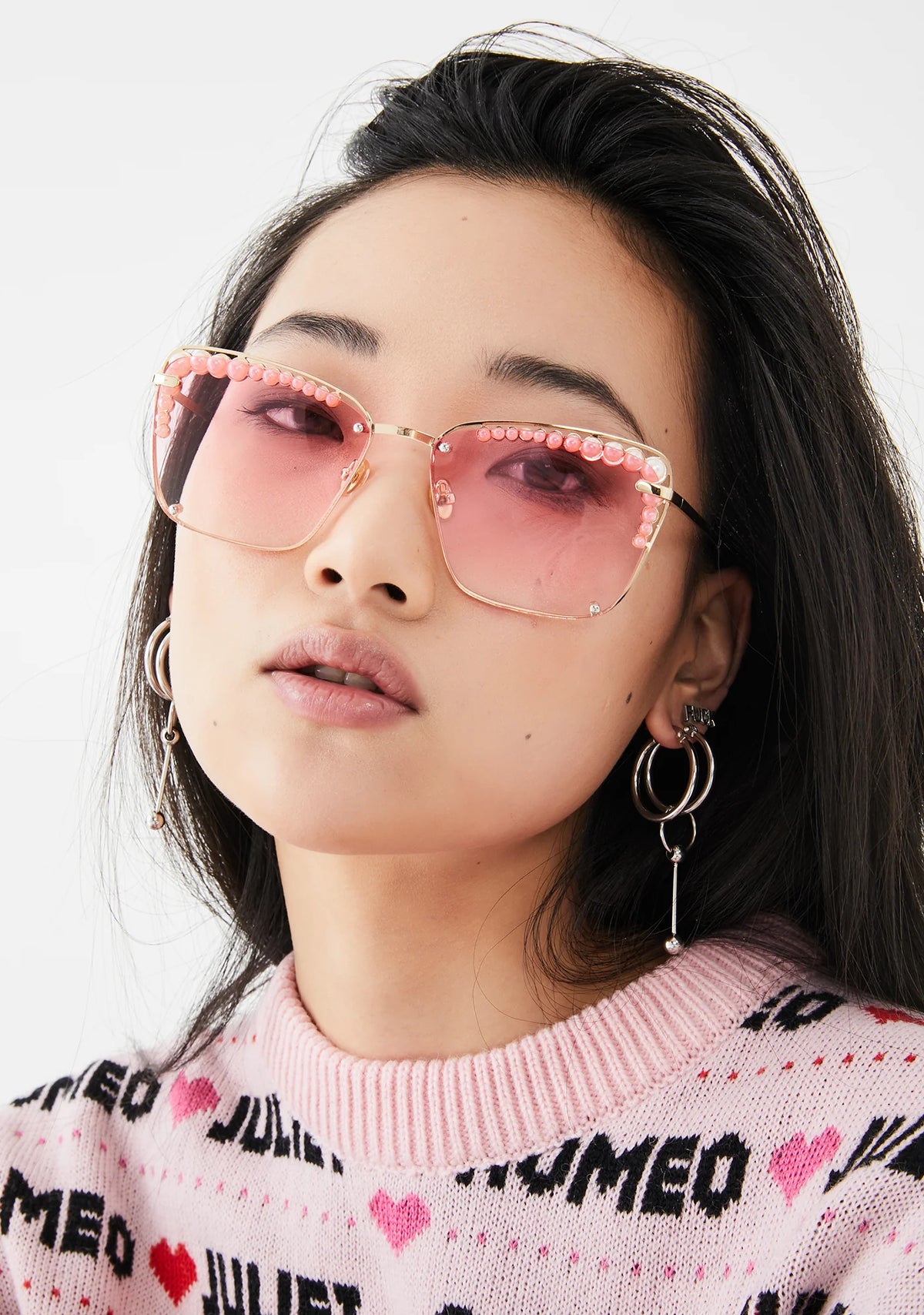 Ruby Clear Vision Rectangle Sunglasses