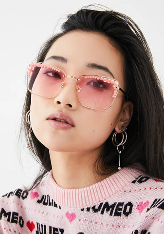 Ruby Clear Vision Rectangle Sunglasses