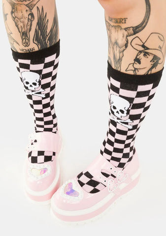 Pink Slacker-25 Platform Mary Janes