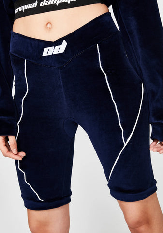 Velour Structured Shorts
