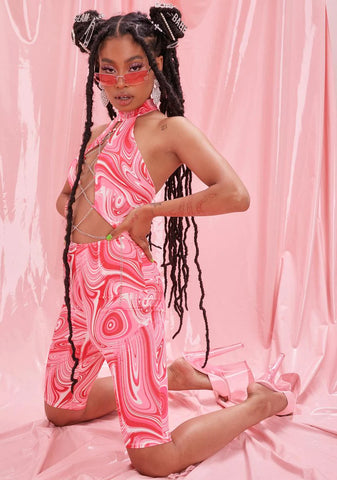 Simmer Down Lace Up Romper