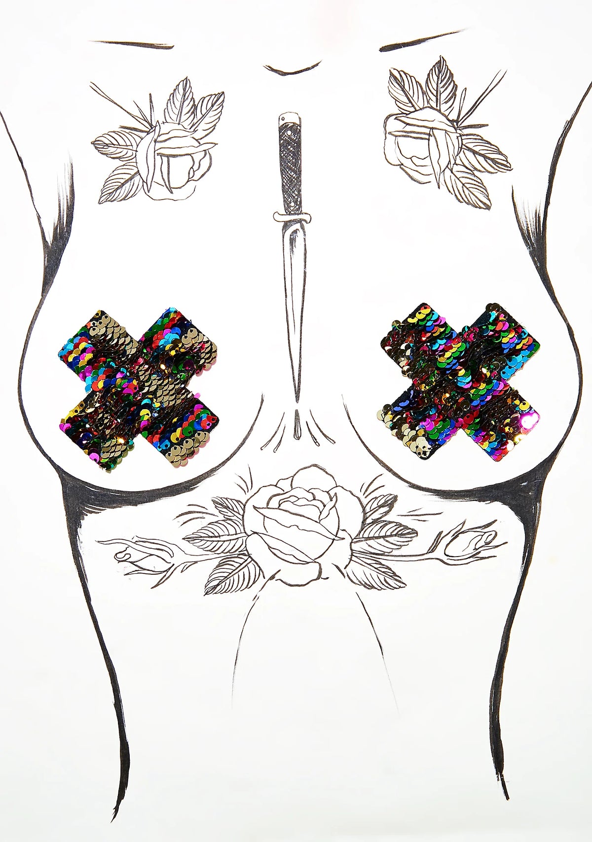 Rainbow X Sequin Pasties