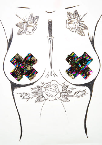Rainbow X Sequin Pasties