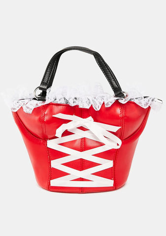 Cherry Busty Babe Corset Handbag
