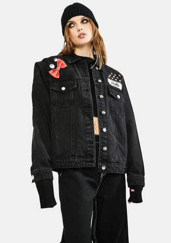 Make My Own Way Denim Trucker Jacket