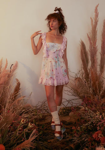 Pat A Cake Ruffle Chiffon Dress