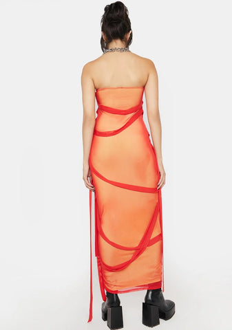 Work Of Art Strappy Maxi Dress