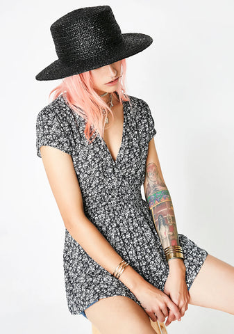 Dark Love In The Garden Straw Hat