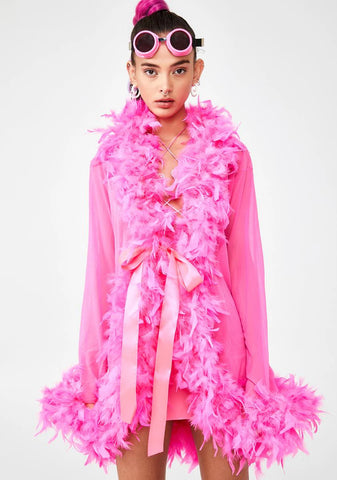 Candy No Presha Feather Robe
