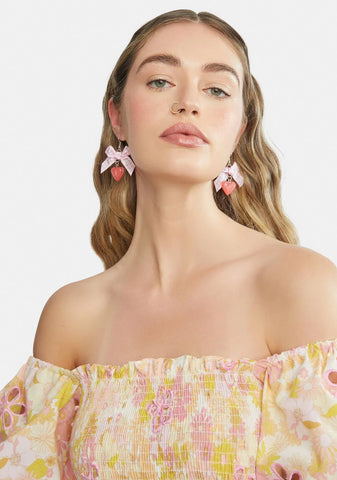 Loving U Lately Heart Drop Earrings