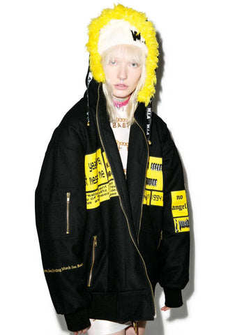 Patches Hoodie Bomber