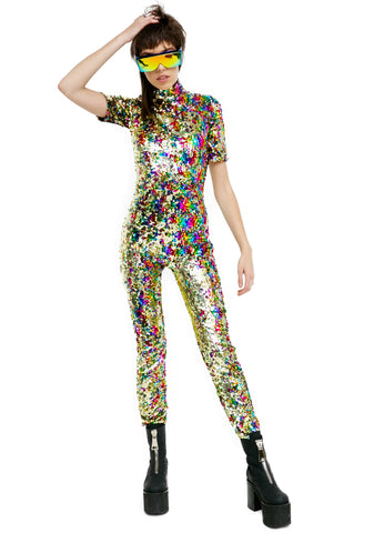 Rainbow Sequin Jumpsuit